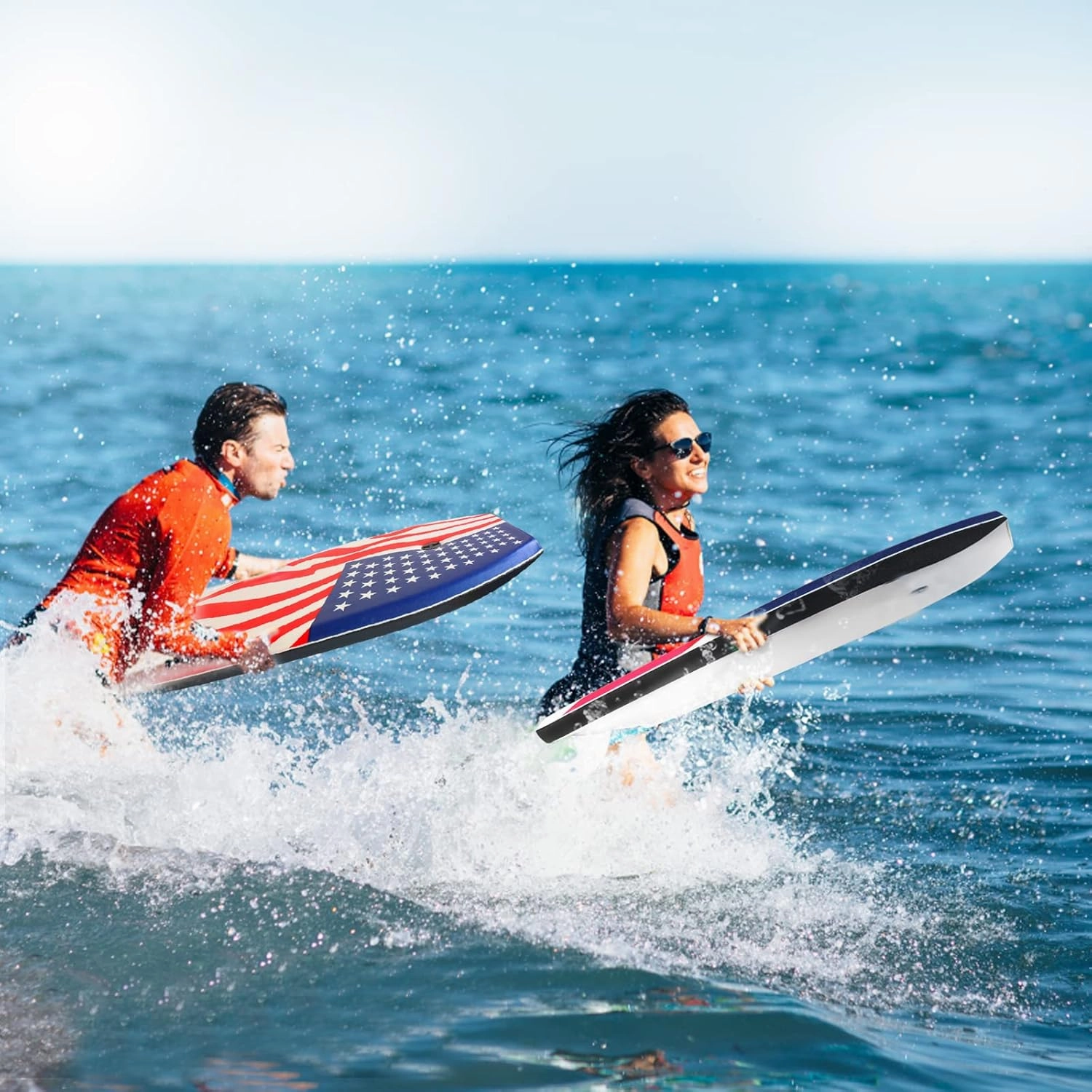Bodyboard for Beach 37 / 42 Inch Premium Body Board Super Lightweight Surf Boards with EPS Core Wrist Leash HDPE Slick Bottom Perfect Surfing for Teens Adults Kids Beginners and Any Surf Rider Level
