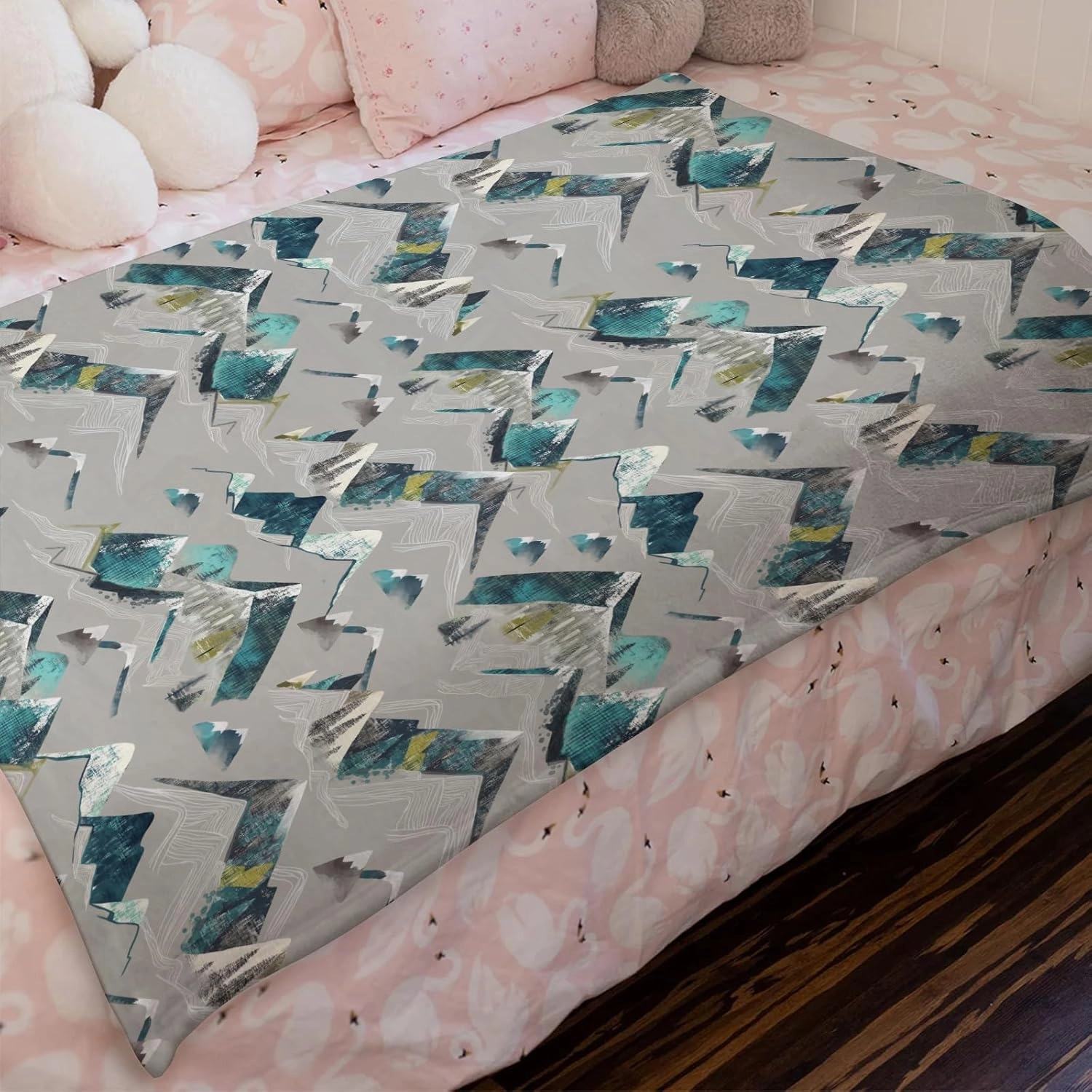 Boho Mountains Baby Blankets for Boy Girl Mountain Range Hiking Wild Swaddle Receiving Blankets Soft Flannel Mountain Adventure Camping Bed Blankets for Newborn Toddler Nursery Crib Playmat 30x40inch