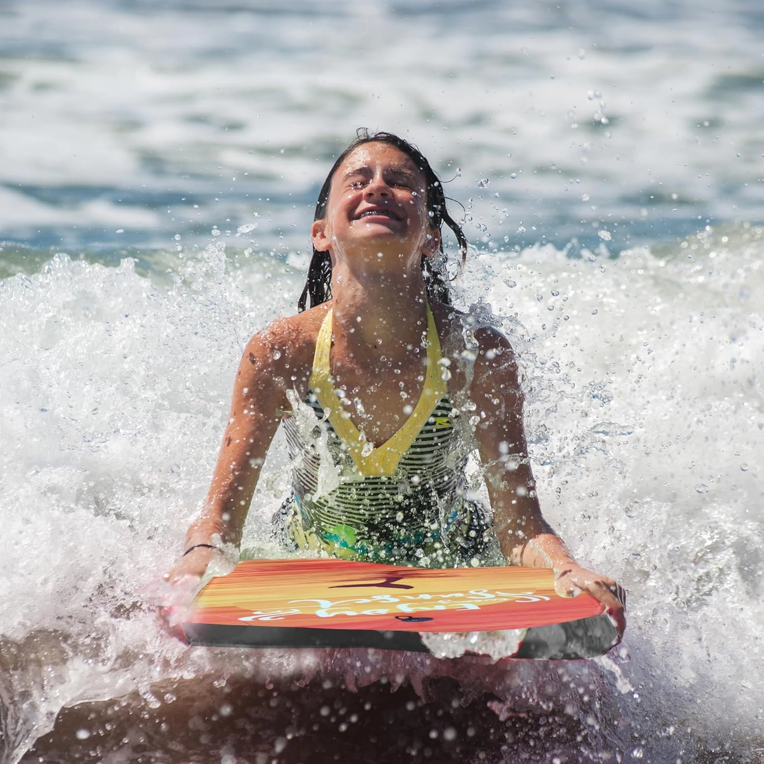 Boogie Boards for Beach – Lightweight and Durable Bodyboard for Surfing for Adults with Premium Leash and Slick Bottom