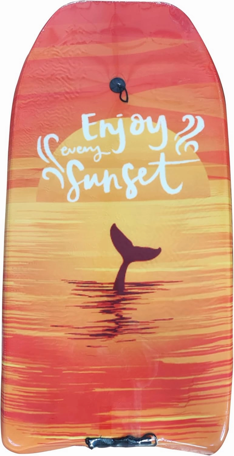 Boogie Boards for Beach – Lightweight and Durable Bodyboard for Surfing for Adults with Premium Leash and Slick Bottom