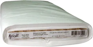 Bosal Featherweight interfacing, 20" X40, White