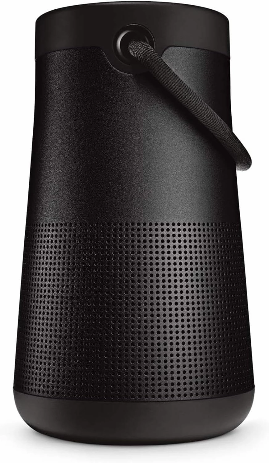 Bose SoundLink Revolve  (Series II) Bluetooth Speaker, Portable Speaker with Microphone, Wireless and Water Resistant with 360 Degree Sound, Long Lasting Battery and Handle, Black
