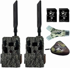 Browning Defender Pro Scout Max HD AI Trail Camera Double Bundle with 2pc 32GB SD Card   High-Speed Card Reader and Zipper case
