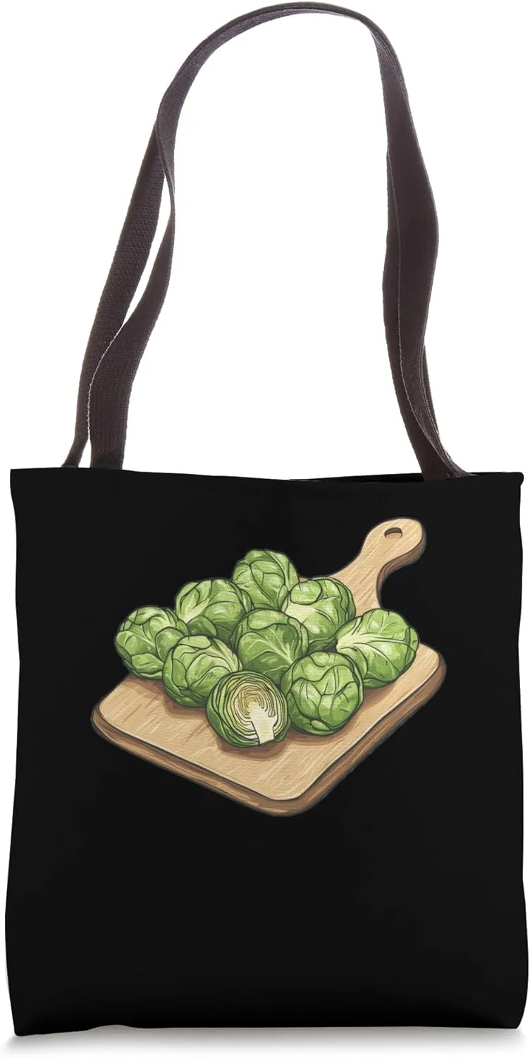Brussels Sprouts On A Cutting Board Tote Bag