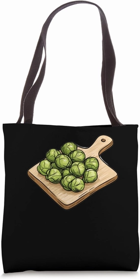 Brussels Sprouts On A Cutting Board Tote Bag