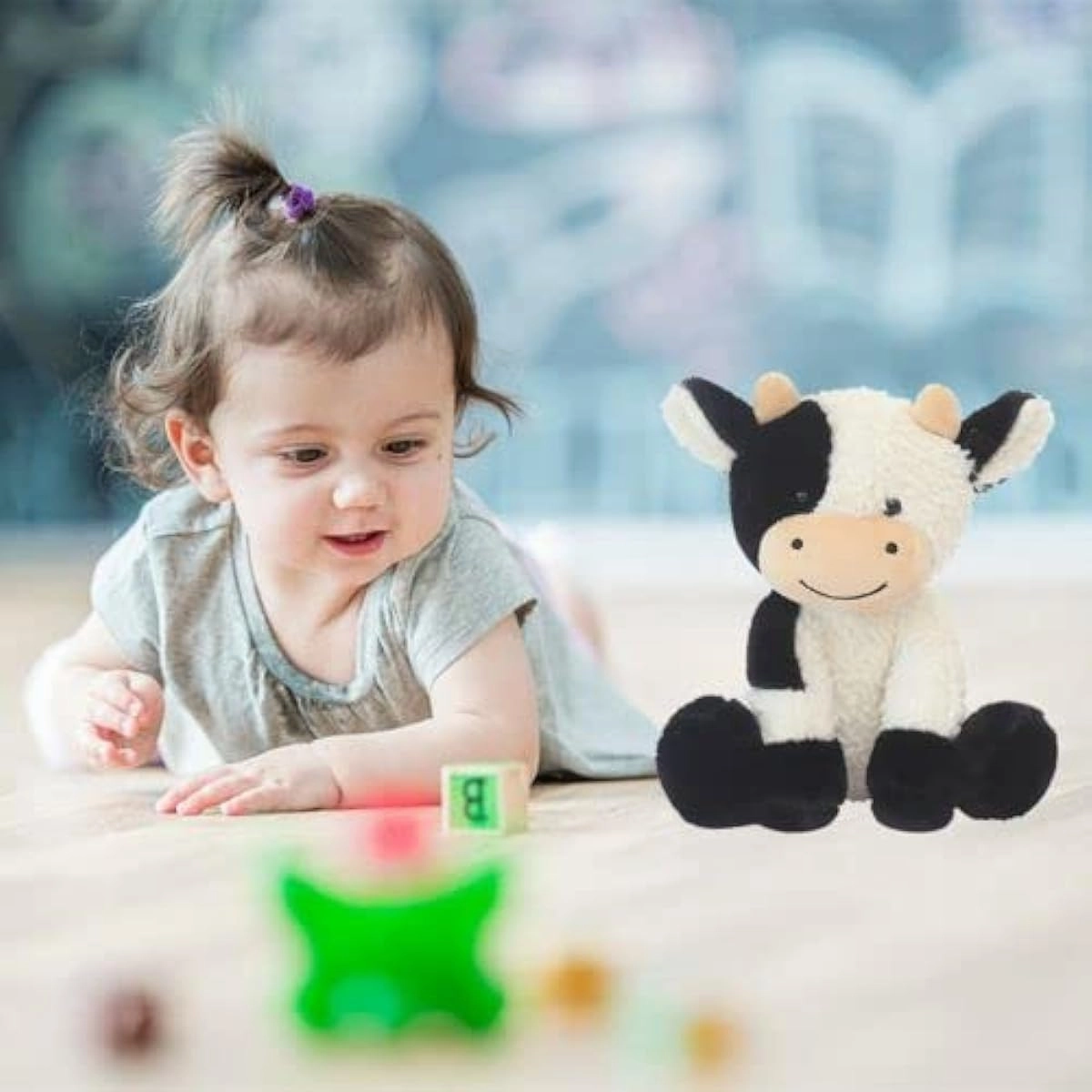 BSVOME 9" Cow Stuffed Animal Soft Plush Cute Cow Doll for Boys and Girls