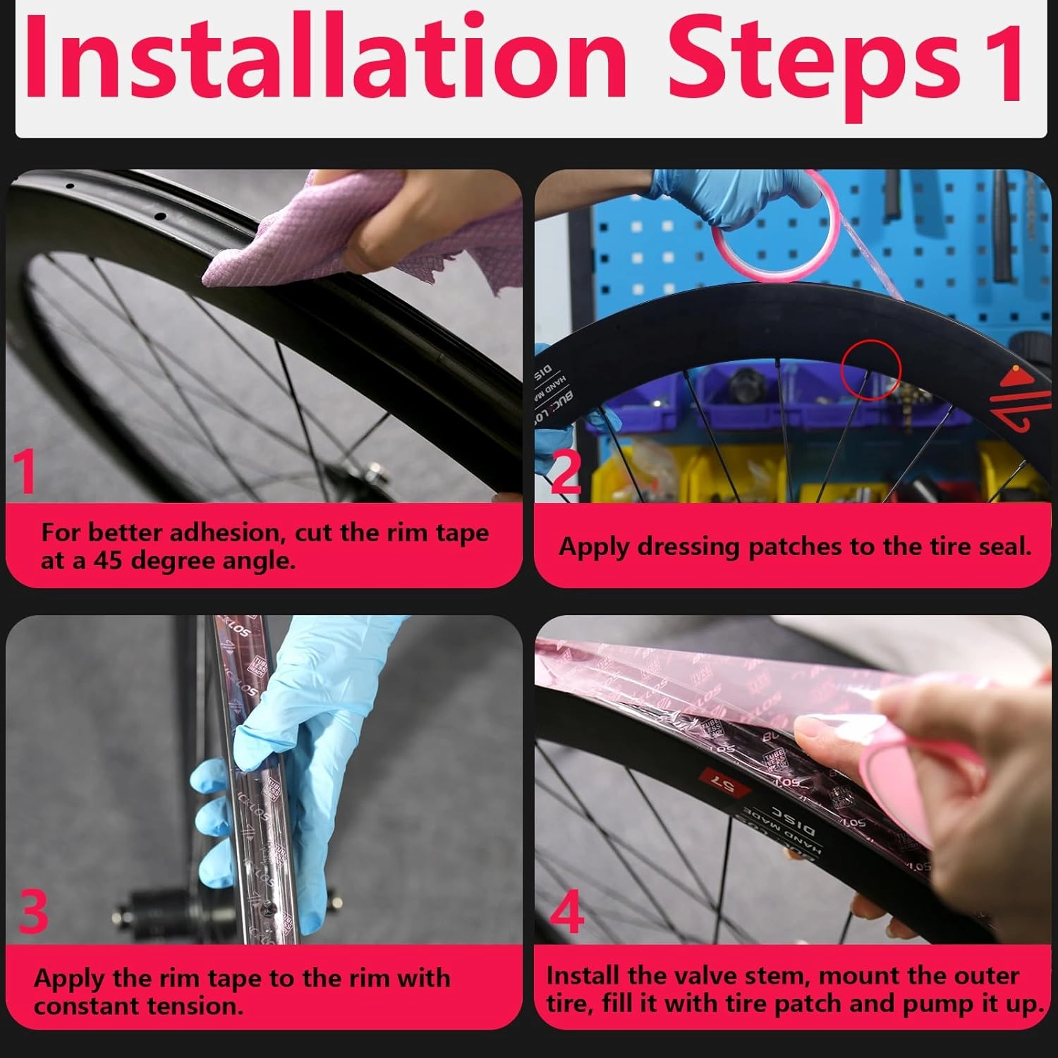 BUCKLOS Tubeless Rim Tape 17/19/21/23/25/28/30/32/35mm Width x 10m Length, Bike Wheel Rim Tape Suitable for Tubeless MTB/Road/Gravel Bikes Wheel Carbon Tubeless Kit -30mm