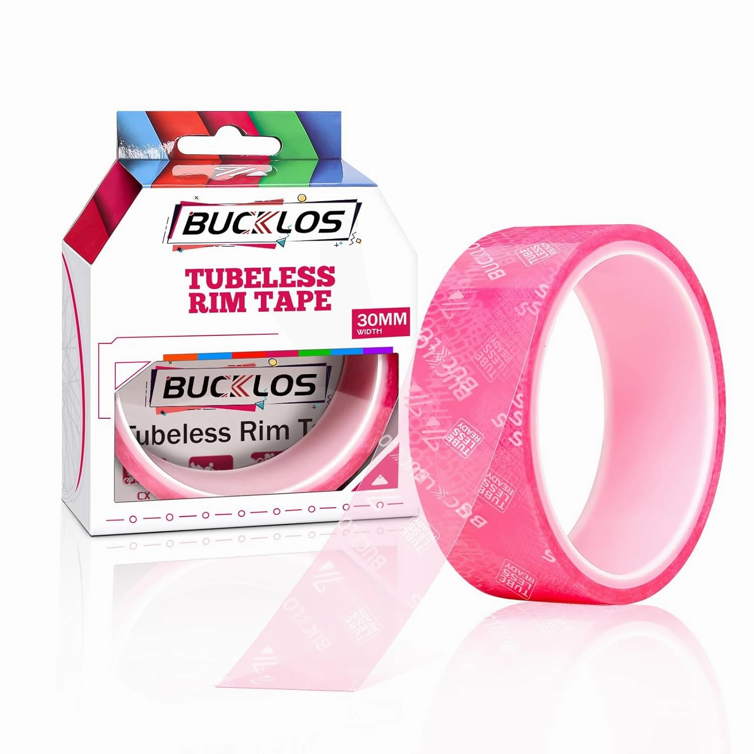 BUCKLOS Tubeless Rim Tape 17/19/21/23/25/28/30/32/35mm Width x 10m Length, Bike Wheel Rim Tape Suitable for Tubeless MTB/Road/Gravel Bikes Wheel Carbon Tubeless Kit -30mm