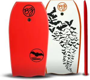 BZ Batfly Channel 41.5" Body Board w/Coiled Leash (Choose Blue, Yellow or Red)