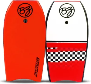 BZ Bodyboards - 42.5” Advantage Bodyboard - EPS Core, HDPE Slick, Crescent Tail, Includes Leash