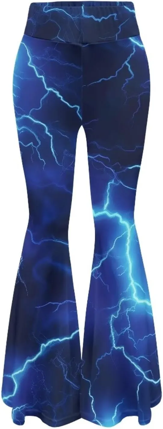 Camo Flared Leggings for High Waist Tummy Control, Women's Yoga Pants, Female Soft Lounge Pants for Sports Gym