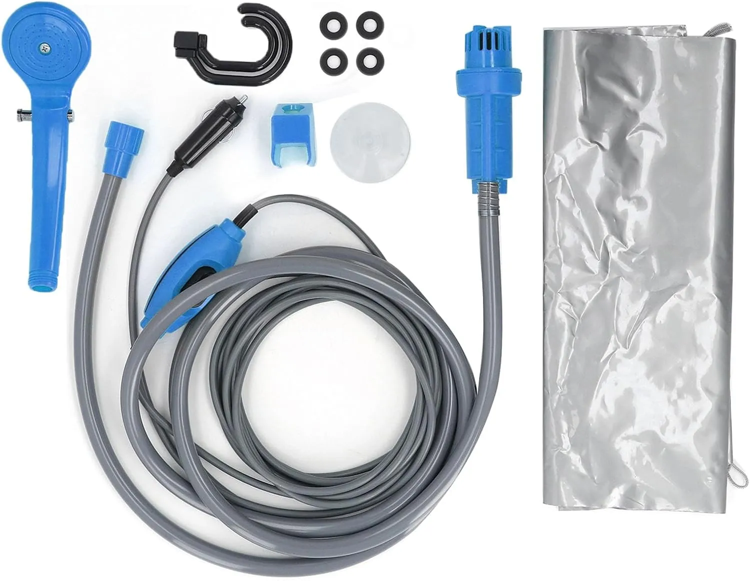 Camping Travel Shower, Adjustable Water Flows Portable Car Shower Kit Leakproof Water Pumps for Camping Hiking Outdoor Travel