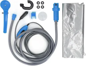 Camping Travel Shower, Adjustable Water Flows Portable Car Shower Kit Leakproof Water Pumps for Camping Hiking Outdoor Travel