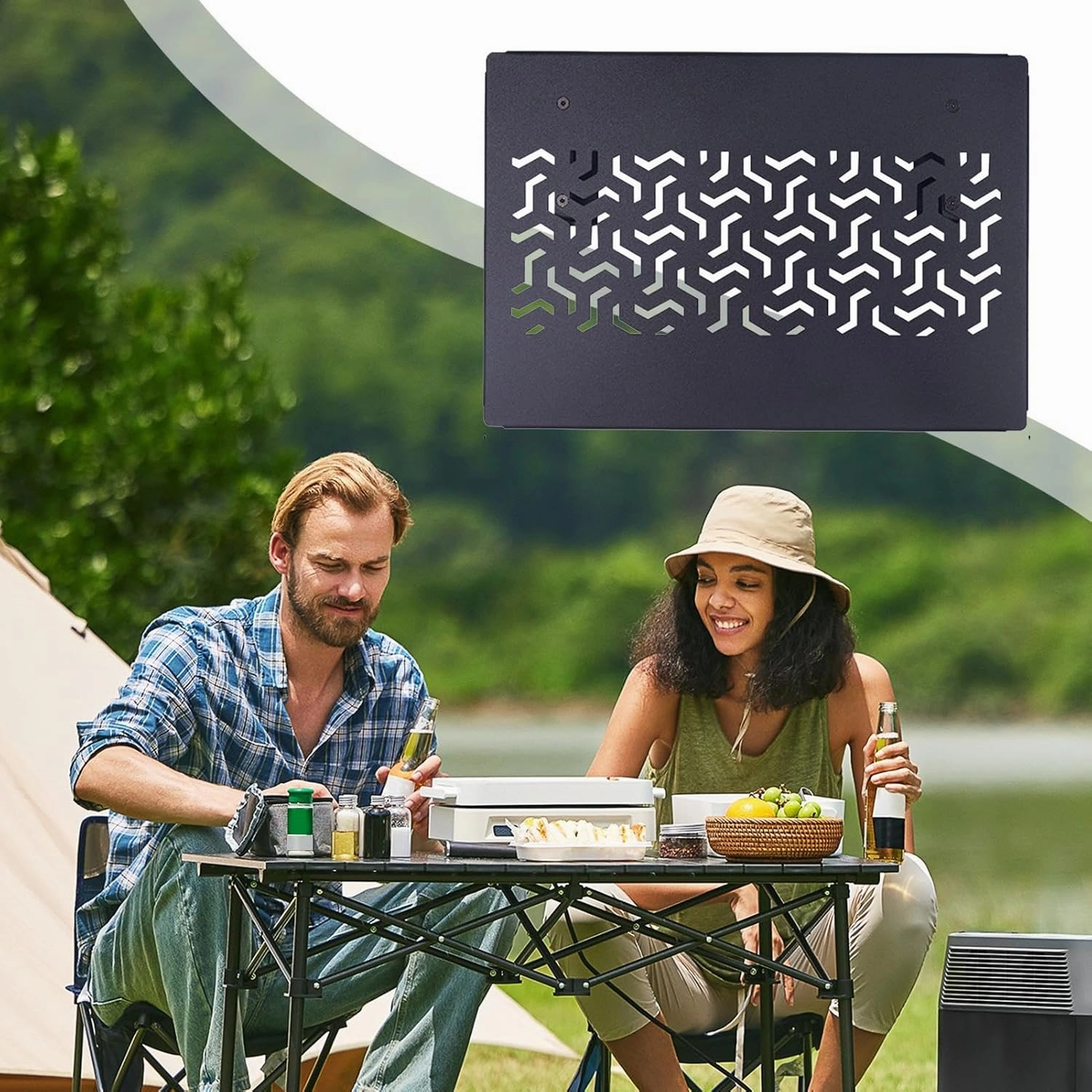Camping Table Unit Plate - Durable Outdoor Dining Plates, Travel Picnic Tableware Set | Outdoor Table Unit Plate | Aluminum Alloy Outdoor Equipment for Camping, Picnic, Barbecue, and Family Gather