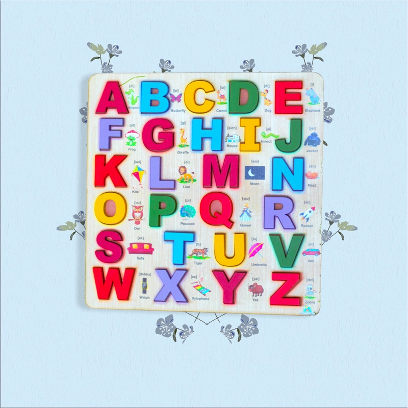 Capital Alphabet Wooden Board
