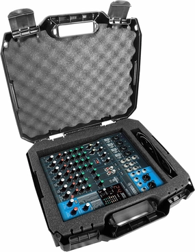 CASEMATIX DJ Mixer Case Compatible with Yamaha AG08 Streaming Loopback Mixer, MG10XU, MG10 or MG06 Stereo Interface and Cables - Hard Shell DJ Bag with Pre-Diced Customizable Foam Interior Only