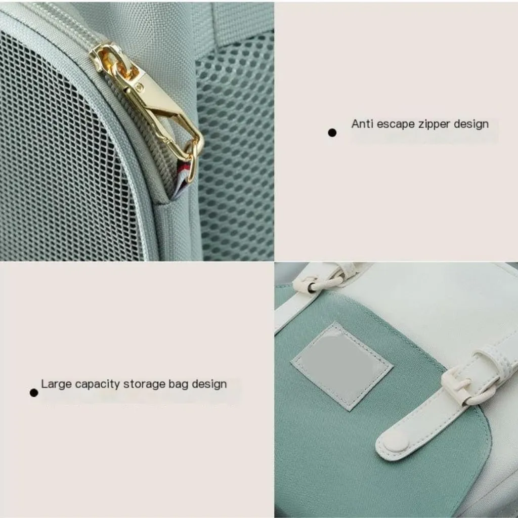 Cat Bag Fashionable and Versatile Cat Outing Bag, Backpack, Shoulder Bag, Dual-Purpose Cat Bag, Pet Supplies Cat Carrier(G)