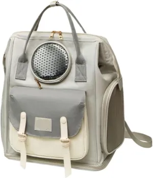 Cat Bag Fashionable and Versatile Cat Outing Bag, Backpack, Shoulder Bag, Dual-Purpose Cat Bag, Pet Supplies Cat Carrier(G)