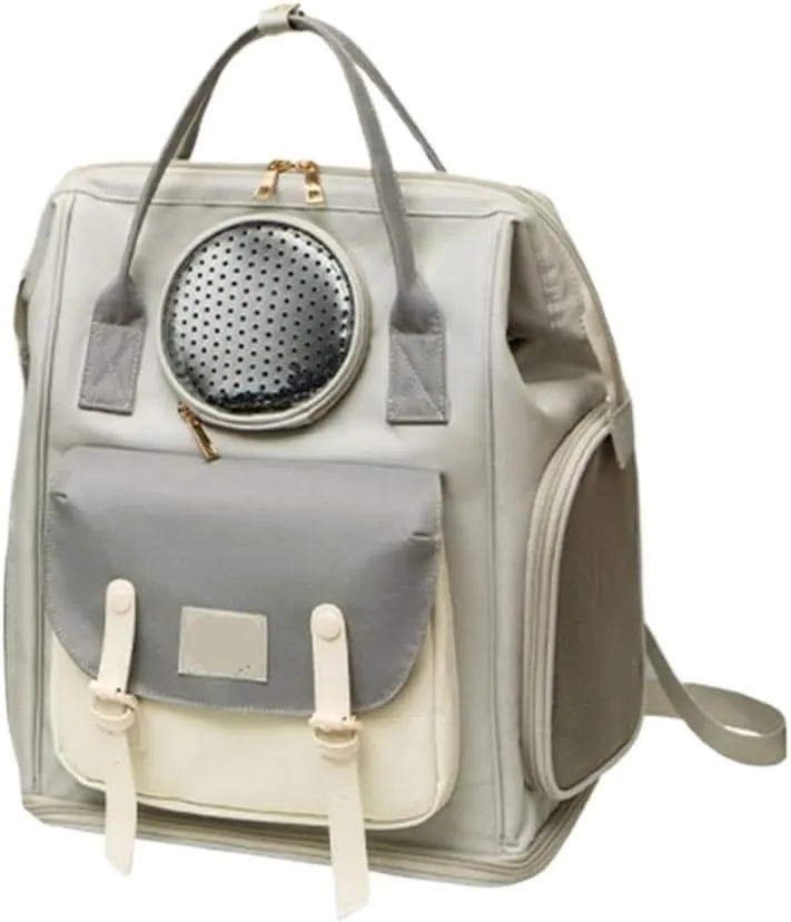 Cat Bag Fashionable and Versatile Cat Outing Bag, Backpack, Shoulder Bag, Dual-Purpose Cat Bag, Pet Supplies Cat Carrier(G)