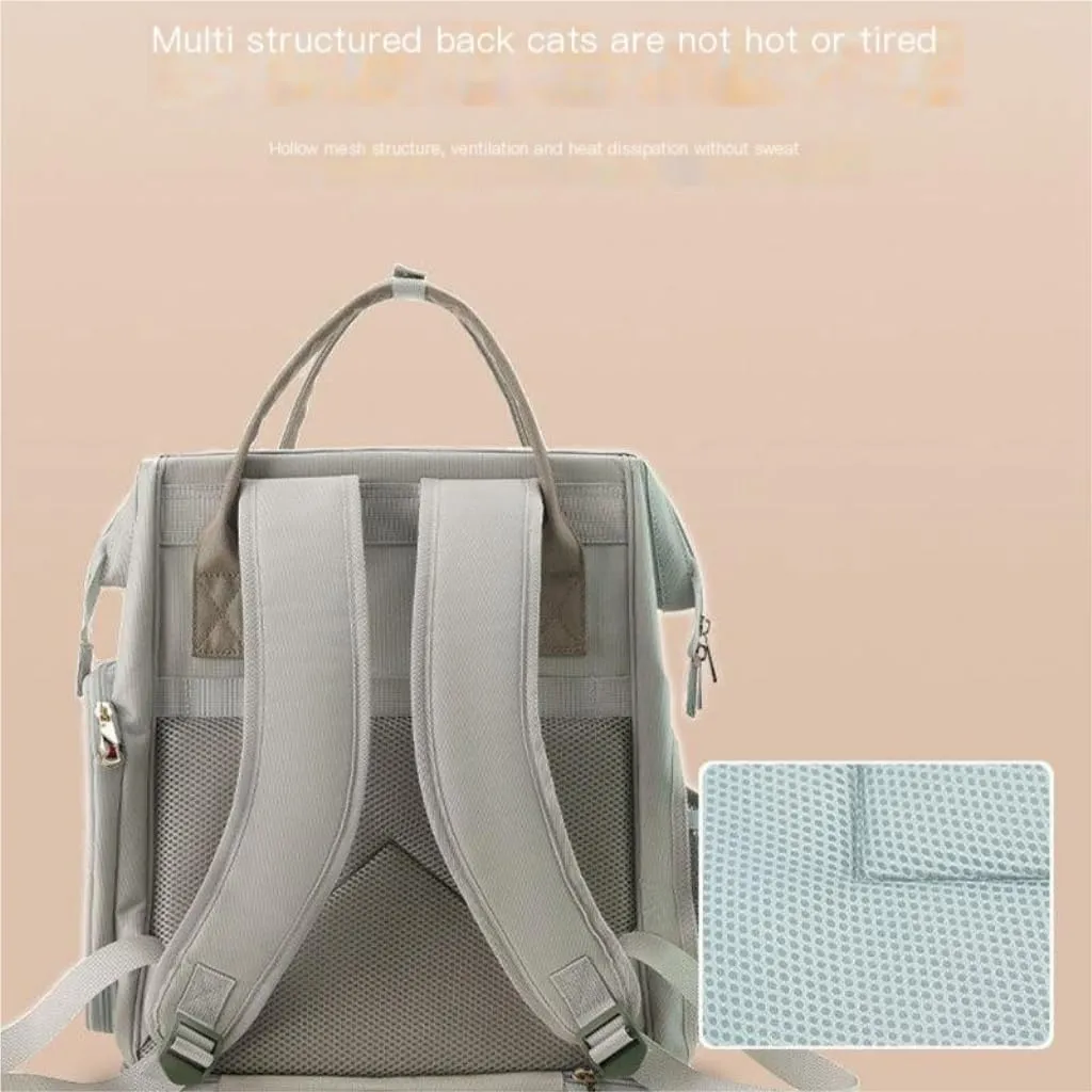 Cat Bag Fashionable and Versatile Cat Outing Bag, Backpack, Shoulder Bag, Dual-Purpose Cat Bag, Pet Supplies Cat Carrier(G)
