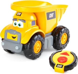 CAT Construction Toys, Junior Crew Lil' Movers Remote Control Truck, RC Car   Dump Truck, Working Headlights, with Child Friendly Controller