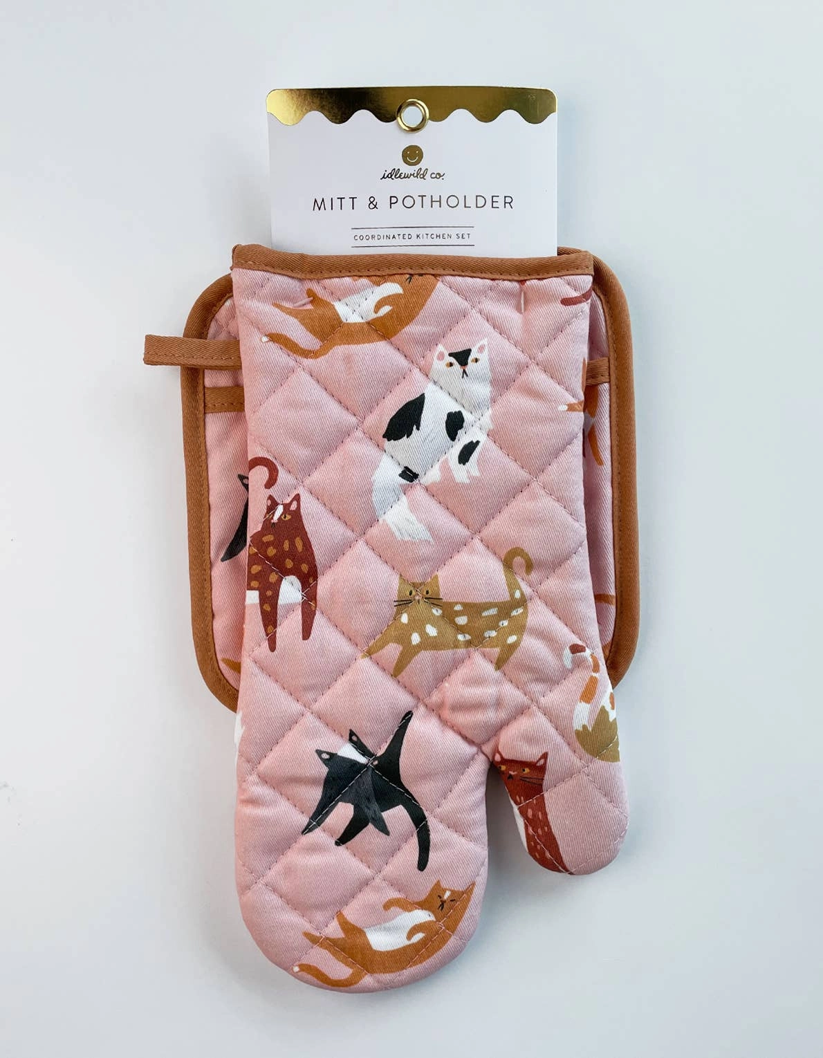 Cats Oven Mitt   Pot Holder Set