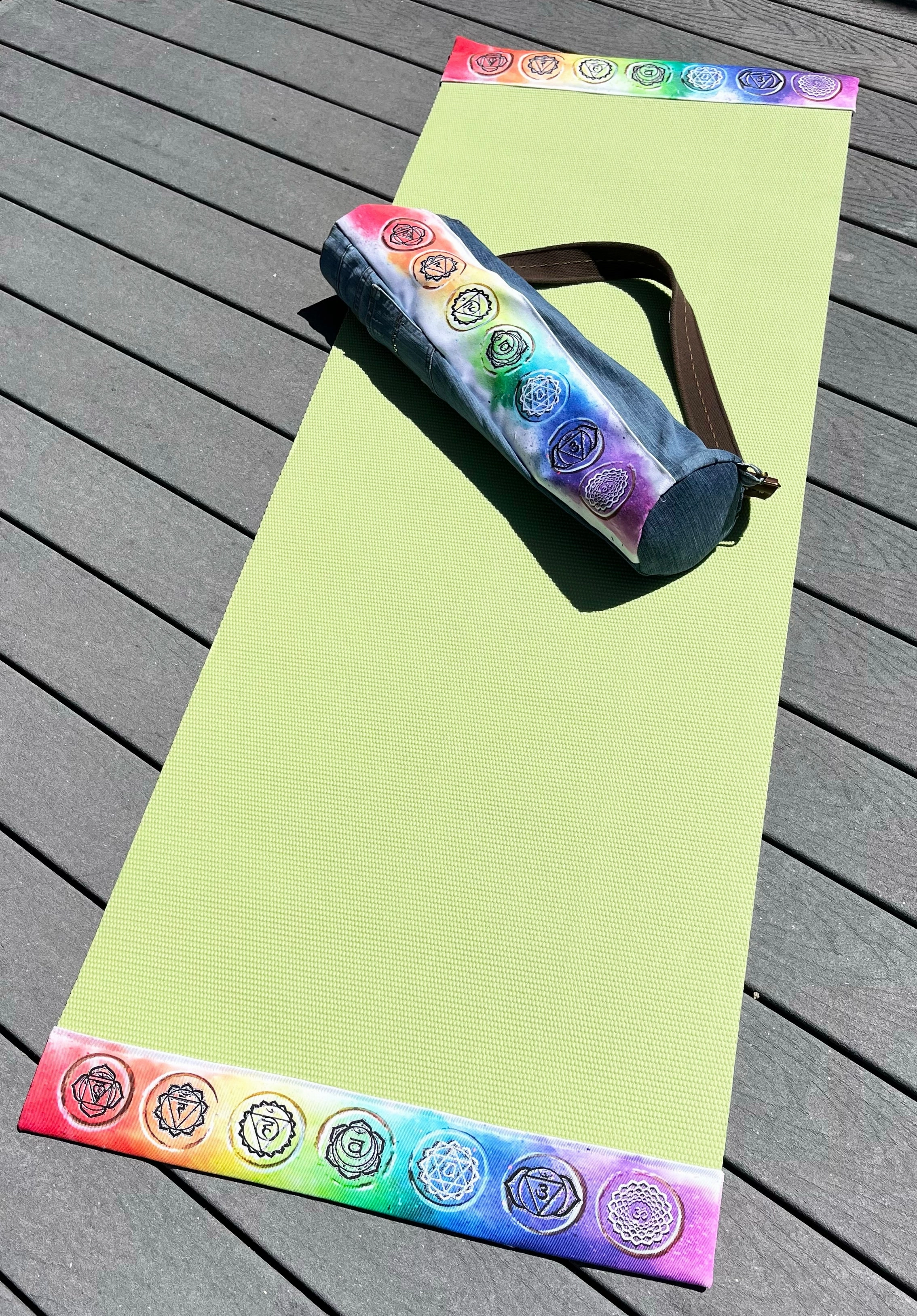 Chakra Yoga Mat and Carry Tote
