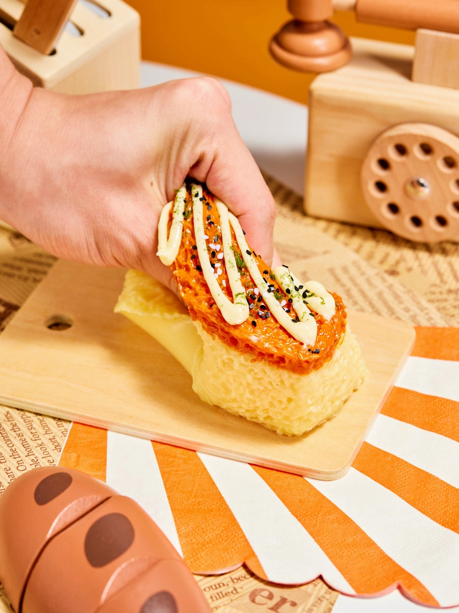 Cheese Rice Ball Squeeze Toy