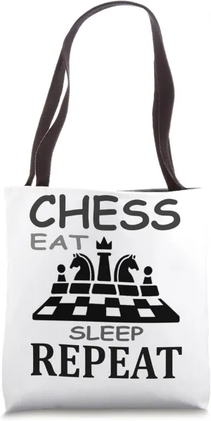 Chess Play T-Shirt Chessboard Chess Mat Gift Idea Tote Bag