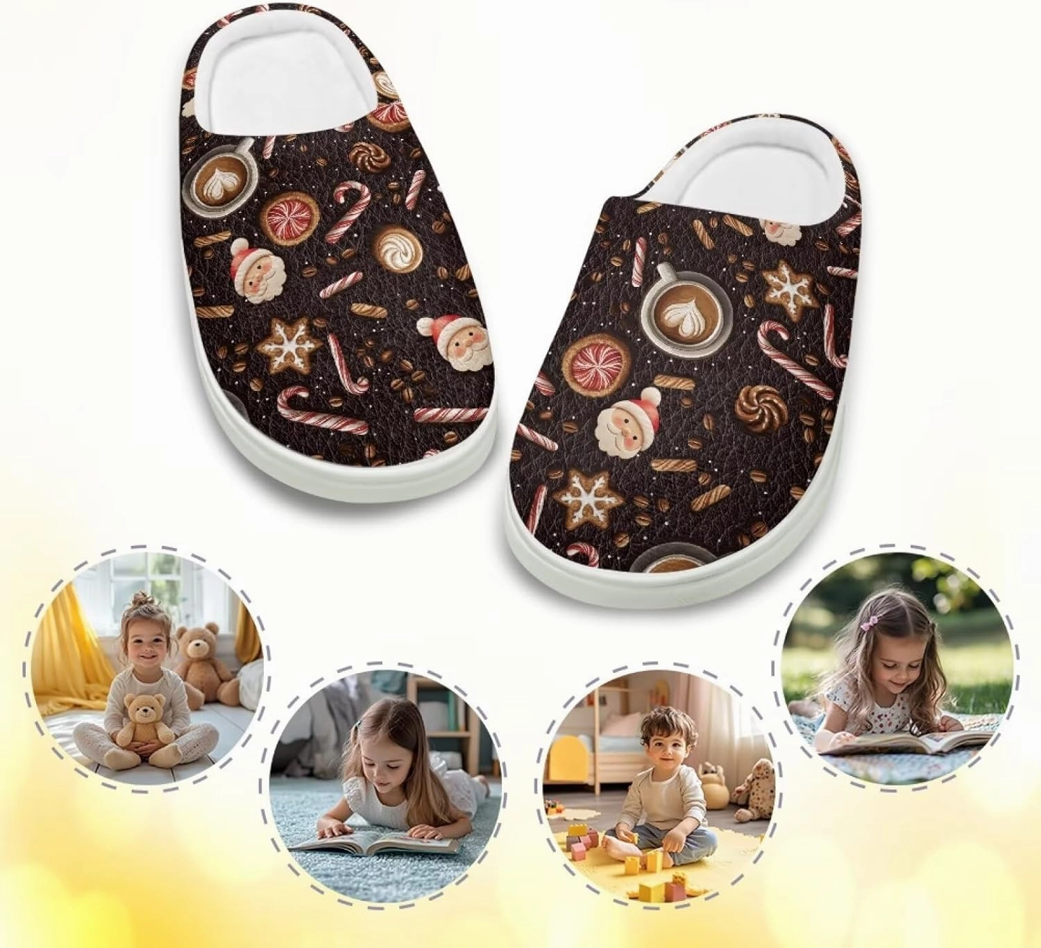 Christmas Slippers for Family Christmas Slippers Matching Sets Reindeer Christmas House Santa Claus Slippers Funny Christmas Slippers