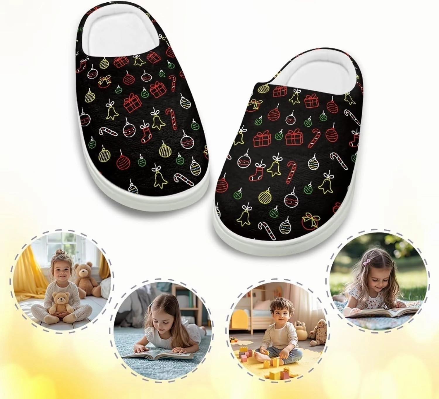 Christmas Slippers for Family Christmas Slippers Matching Sets Reindeer Christmas House Santa Claus Slippers Funny Christmas Slippers