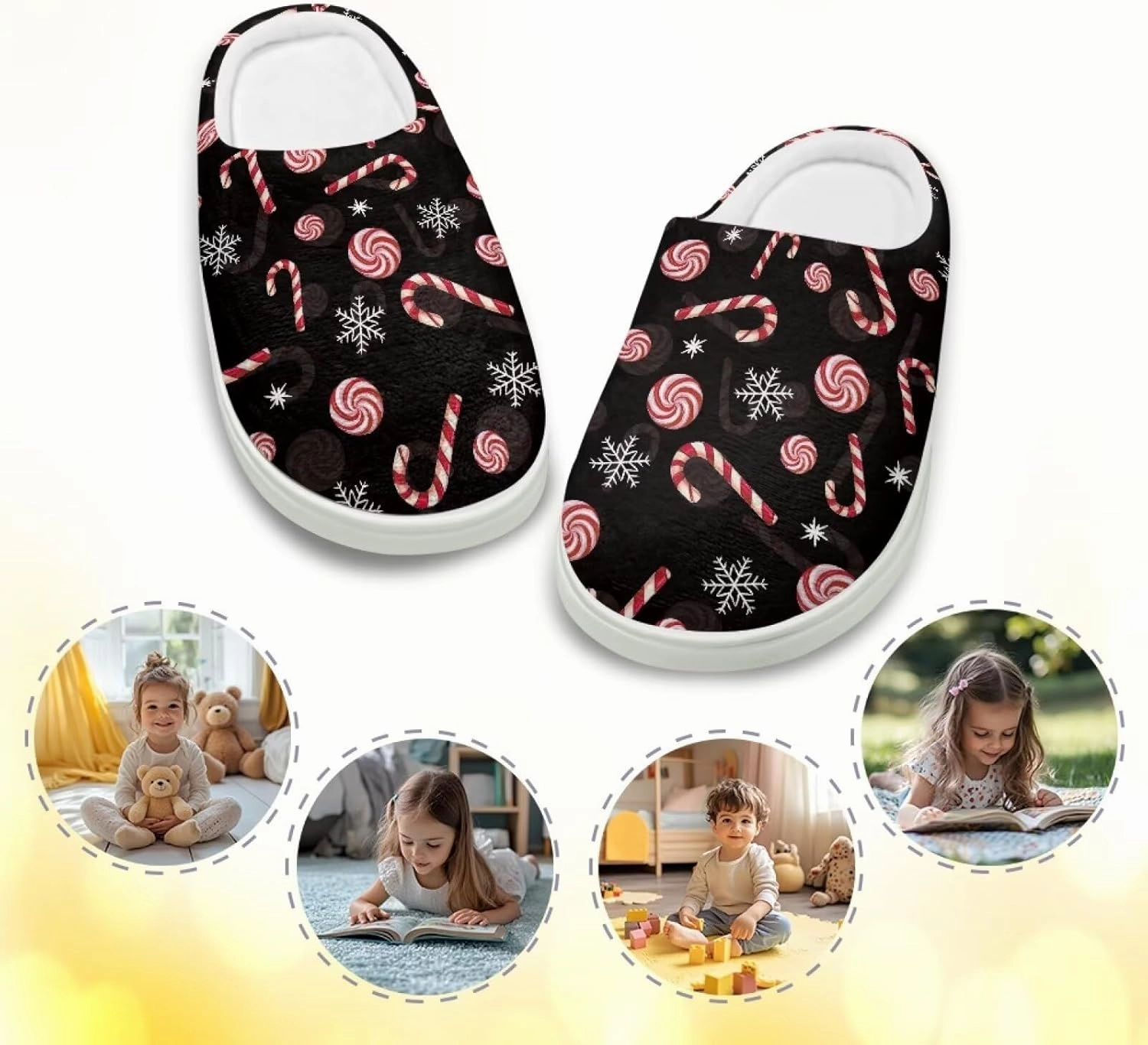 Christmas Slippers for Family Christmas Slippers Matching Sets Reindeer Christmas House Santa Claus Slippers Funny Christmas Slippers