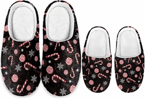 Christmas Slippers for Family Christmas Slippers Matching Sets Reindeer Christmas House Santa Claus Slippers Funny Christmas Slippers