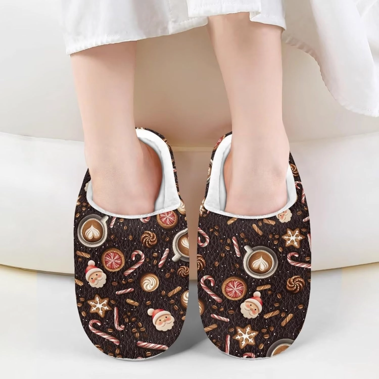 Christmas Slippers for Family Christmas Slippers Matching Sets Reindeer Christmas House Santa Claus Slippers Funny Christmas Slippers