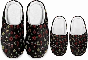 Christmas Slippers for Family Christmas Slippers Matching Sets Reindeer Christmas House Santa Claus Slippers Funny Christmas Slippers