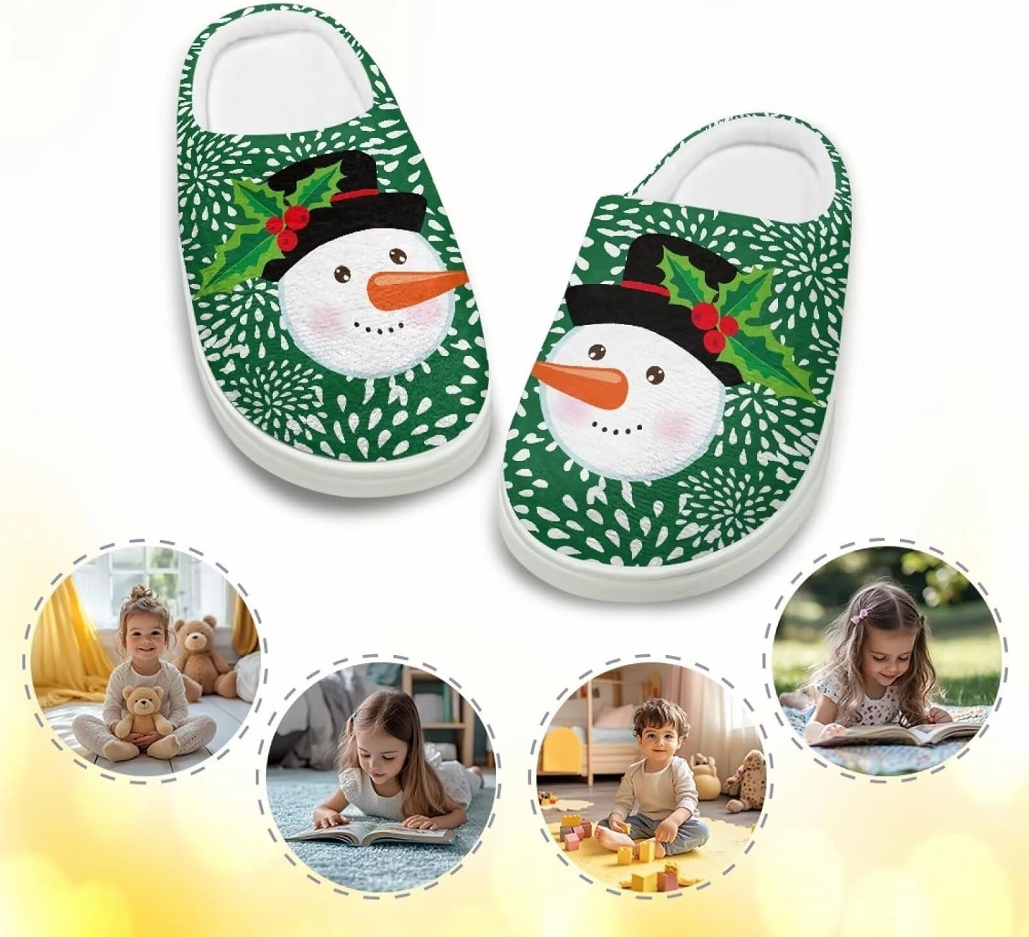 Christmas Slippers for Family Christmas Slippers Matching Sets Reindeer Christmas House Santa Claus Slippers Funny Christmas Slippers
