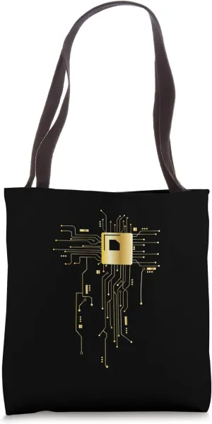 Circuit Board Computer CPU Core Chip Electronics Tote Bag