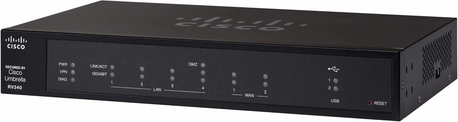 Cisco RV340-K9-NA RV340 Dual WAN Gigabit Router (Renewed)