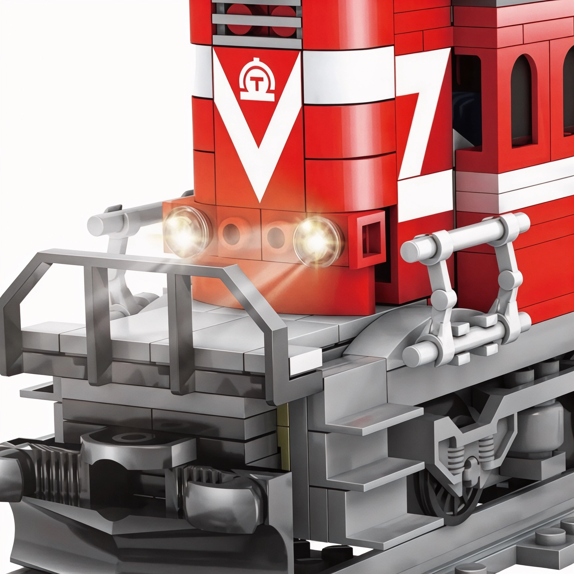 City Series Power Red Diesel Cargo Train Building Bricks Set | General Jim's Toys | GJ-EBRT