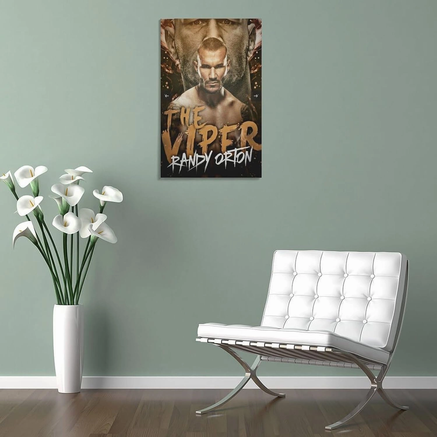 CJTVMMD Randy Orton Professional Wrestler Poster 4 Canvas Wall Art Print For Room Aesthetic And Decor Poster For Bedroom Living Room Bathroom Kitchen Office Decor 24x36inch(60x90cm) Frame-style