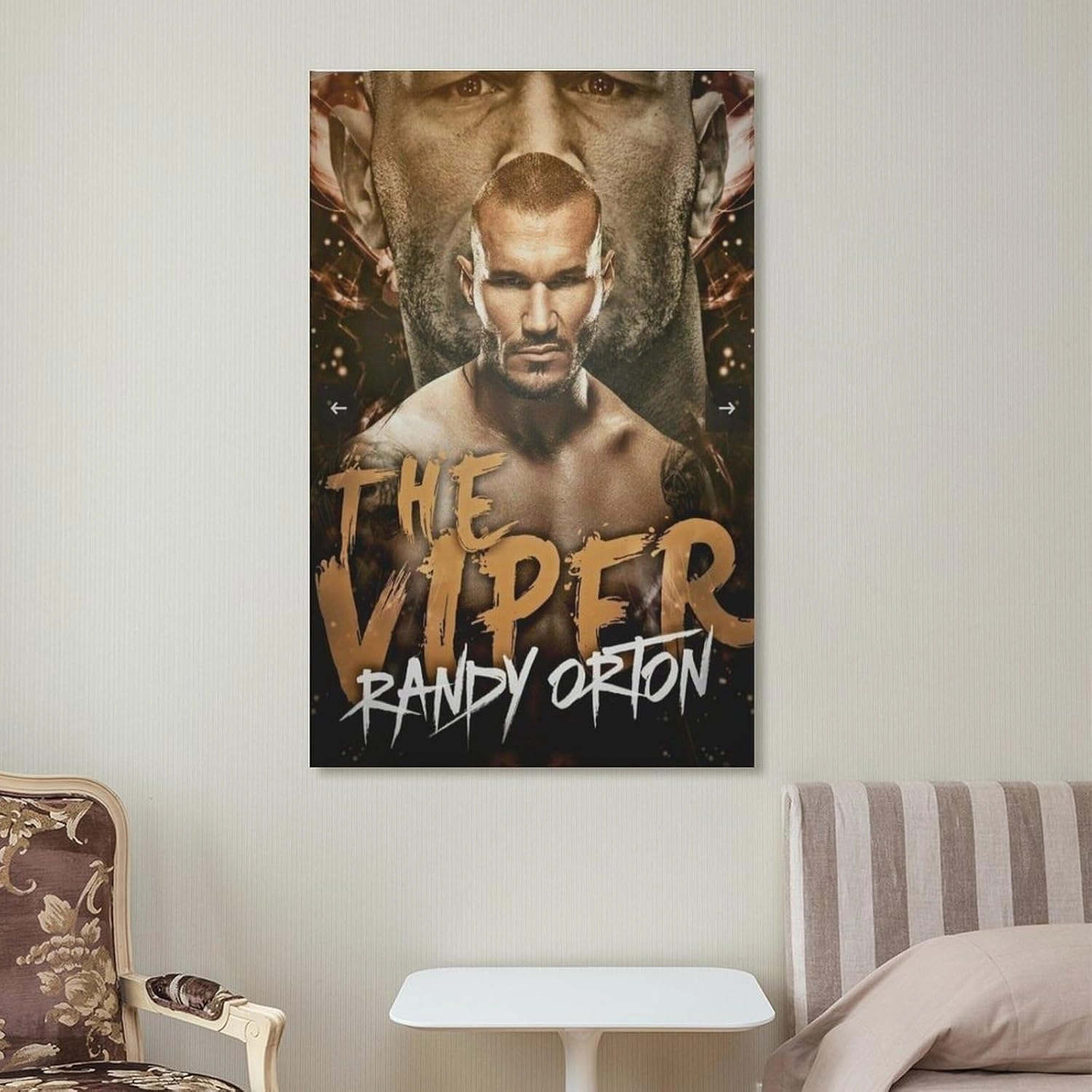CJTVMMD Randy Orton Professional Wrestler Poster 4 Canvas Wall Art Print For Room Aesthetic And Decor Poster For Bedroom Living Room Bathroom Kitchen Office Decor 24x36inch(60x90cm) Frame-style
