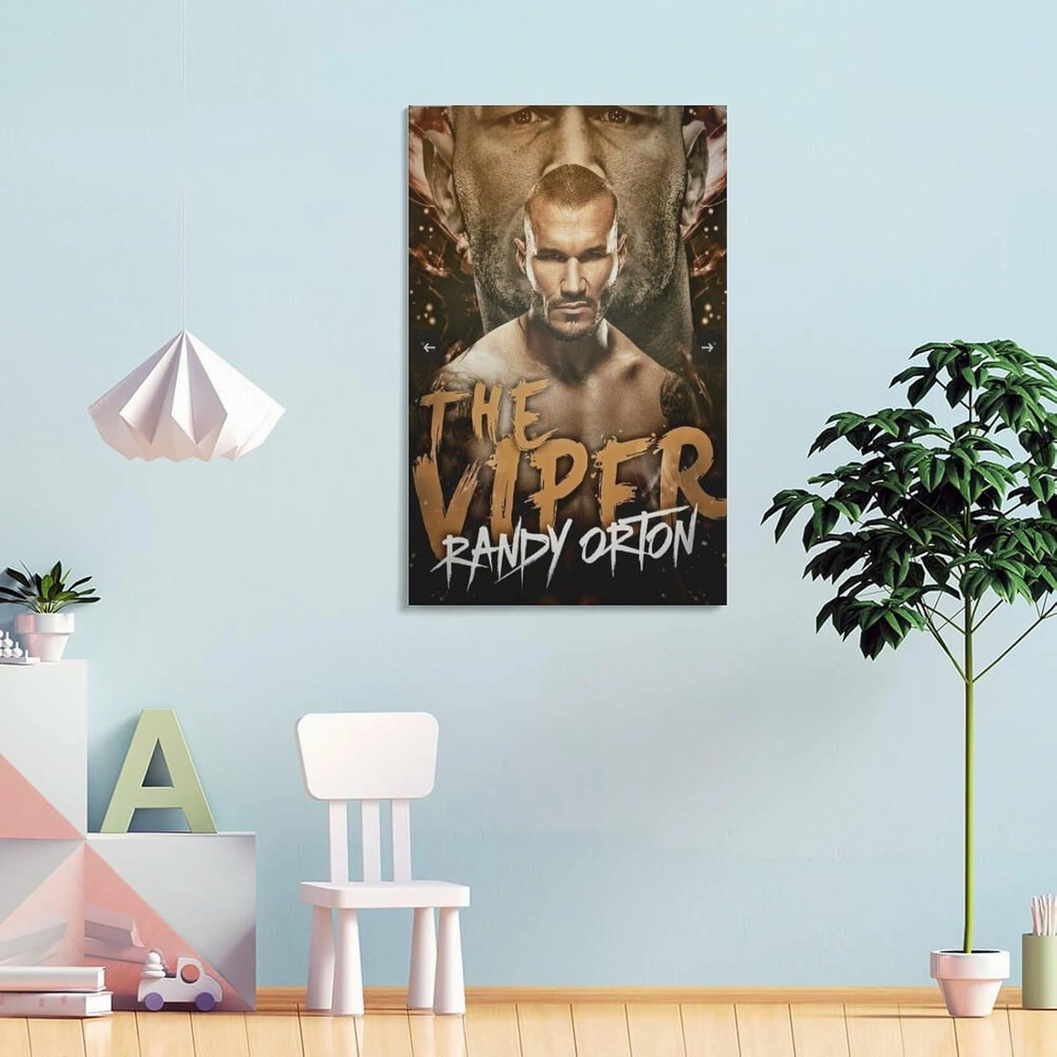 CJTVMMD Randy Orton Professional Wrestler Poster 4 Canvas Wall Art Print For Room Aesthetic And Decor Poster For Bedroom Living Room Bathroom Kitchen Office Decor 24x36inch(60x90cm) Frame-style