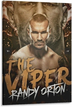CJTVMMD Randy Orton Professional Wrestler Poster 4 Canvas Wall Art Print For Room Aesthetic And Decor Poster For Bedroom Living Room Bathroom Kitchen Office Decor 24x36inch(60x90cm) Frame-style