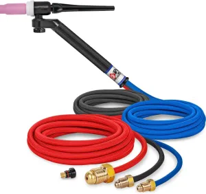 CK FL250 Water Cooled TIG Torch Kit, Flex-Loc, 250A, 12.5', 3-Pc, Super-Flex,FL2512SF