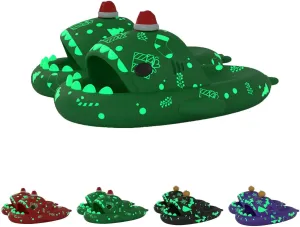 Cloudy Shark Slides, Halloween Christmas Shark Slippers, 3D Cartoon Spooky Shark Slides Glow in the Dark for Men Women