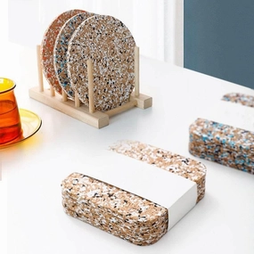 Colorful Cork Coasters - Vibrant Drink Coasters for Home  Office