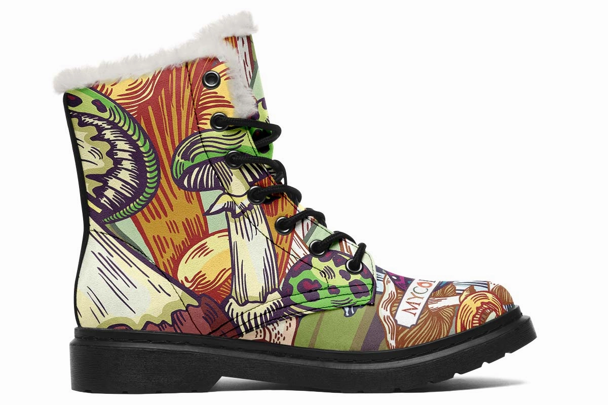 Colorful Mycology Winter Boots