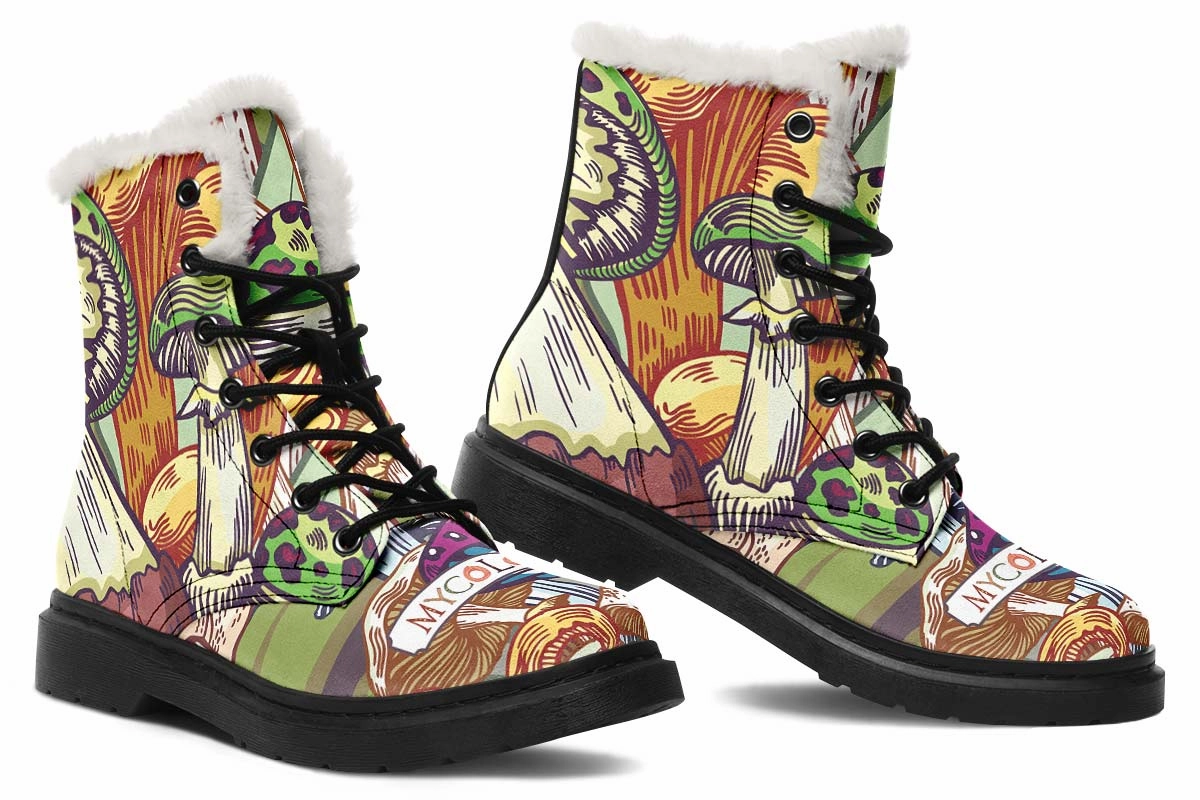 Colorful Mycology Winter Boots