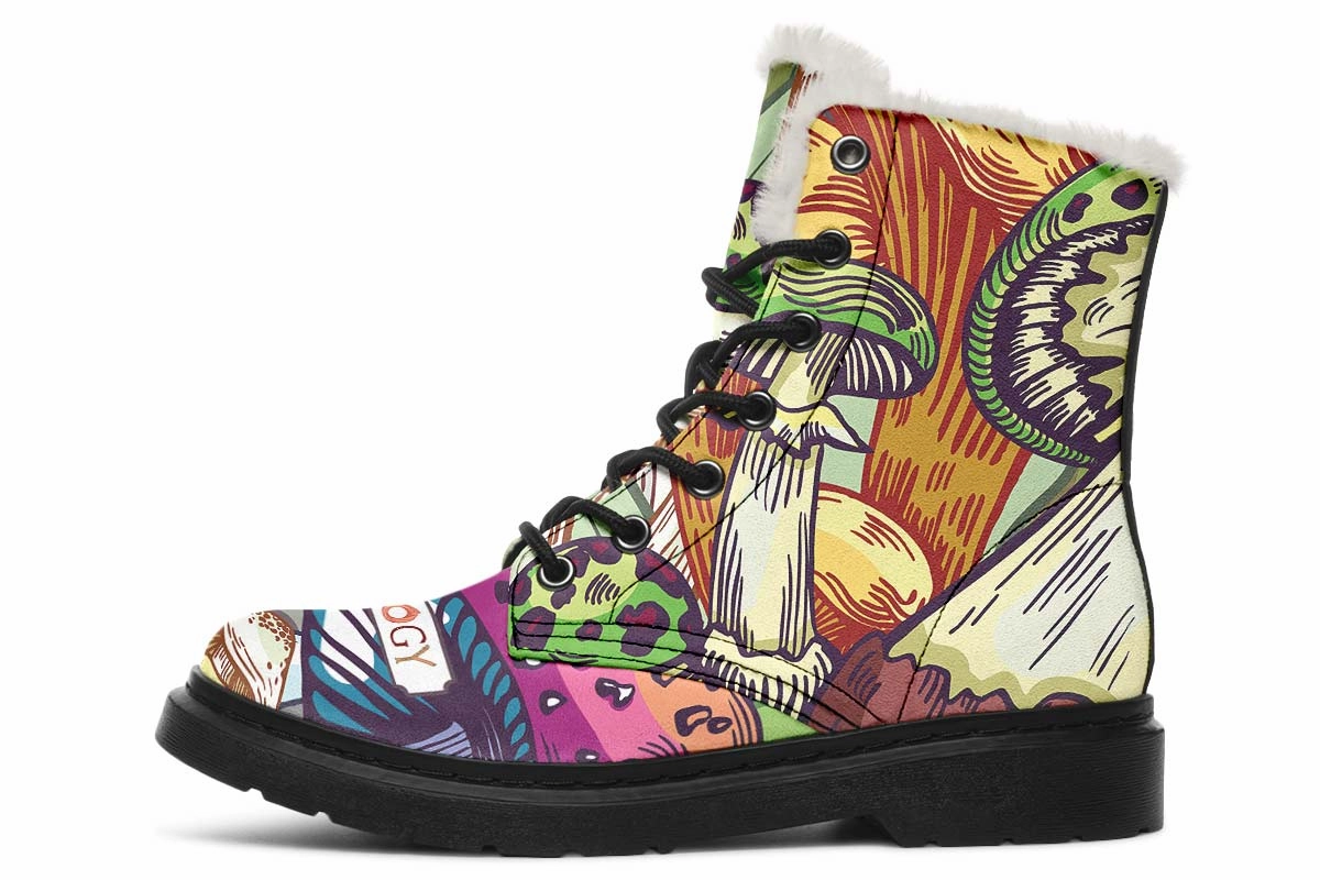 Colorful Mycology Winter Boots