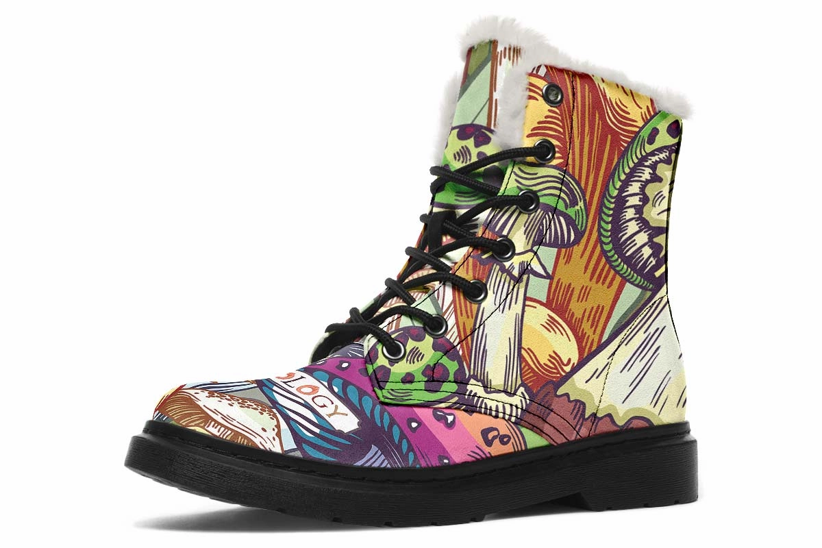 Colorful Mycology Winter Boots